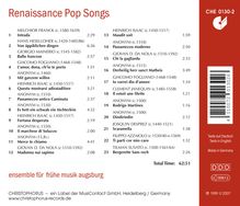 Renaissance Pop Songs, CD