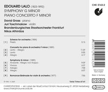 Edouard Lalo (1823-1892): Klavierkonzert in f, CD