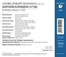 Georg Philipp Telemann (1681-1767): Matthäus-Passion (1730), 2 CDs