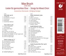 Max Bruch (1838-1920): Lieder für gemischten Chor, 2 CDs