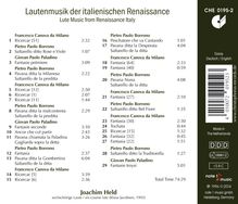 Joachim Held - Lautenmusik der italienischen Renaissance, CD