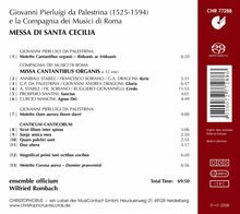 Giovanni Pierluigi da Palestrina (1525-1594): Messa per Santa Cecilia, Super Audio CD