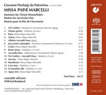 Giovanni Pierluigi da Palestrina (1525-1594): Missa Papae Marcelli, Super Audio CD