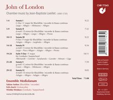 John Loeillet (1680-1730): Sonaten Nr.1-6 für Blockflöte &amp; Bc, CD