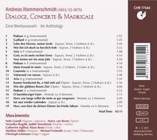 Andreas Hammerschmidt (1612-1675): Dialoge,Concerte &amp; Madrigale, CD
