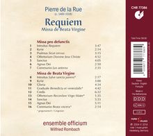 Pierre de la Rue (1460-1518): Requiem "Missa pro defunctis", CD