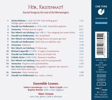 Hör, Kristenhait! - Geistliche Lieder der späten Minnesänger, CD