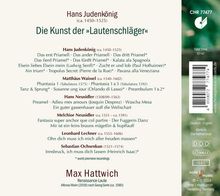 Hans Judenkünig (1450-1526): Lautenstücke "Die Kunst der Lautenschläger", CD