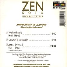 Michael Vetter (1943-2013): Zen - Koto, CD