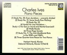 Charles Ives (1874-1954): Klavierstücke, CD