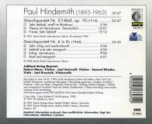 Paul Hindemith (1895-1963): Streichquartette Nr.2 op.10 &amp; Nr.6 (1943), CD