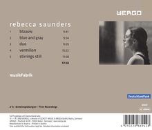 Rebecca Saunders (geb. 1967): Kammermusik, CD