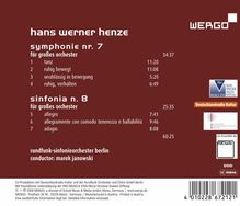 Hans Werner Henze (1926-2012): Symphonien Nr.7 &amp; 8, CD