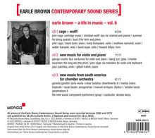 Earle Brown - Contemporary Sound Series Vol.6, 3 CDs