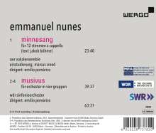 Emmanuel Nunes (1941-2012): Minnegesang, CD