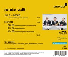 Christian Wolff (geb. 1934): Trio IX "accanto" für Saxophon,Klavier,Percussion, CD