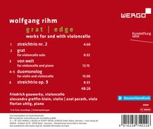 Wolfgang Rihm (geb. 1952): Kammermusik mit Cello "grat/edge", CD