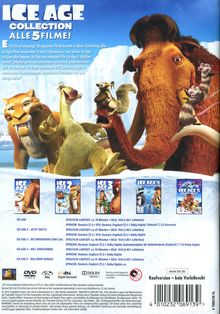 Ice Age 1-5, 5 DVDs