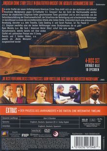 American Crime Story Staffel 1: The People V. O.J. Simpson, 4 DVDs