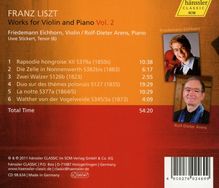 Franz Liszt (1811-1886): Werke für Violine &amp; Klavier Vol.2, CD