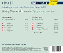 Dmitri Schostakowitsch (1906-1975): Symphonien Nr.9 &amp; 15, CD