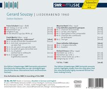 Gerard Souzay - Liederabend 1960 (Schwetzinger Festspiele), CD