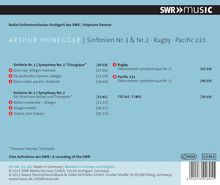 Arthur Honegger (1892-1955): Symphonien Nr.2 &amp; 3, CD