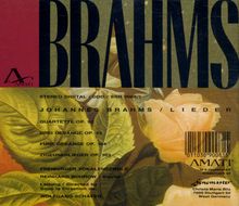 Johannes Brahms (1833-1897): Chorlieder op.42,op.92,op.103,op.104, CD