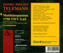Georg Philipp Telemann (1681-1767): Matthäus-Passion (1758), 2 CDs