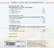 Gabriel Faure &amp; his Grandpupils, CD