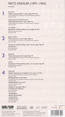 Fritz Kreisler spielt Violinkonzerte, 4 CDs