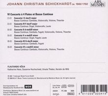 Johann Christian Schickhardt (1680-1762): 6 Concerts a 4 Flutes &amp; Basse Continue, CD