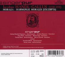 Jacobus Gallus (1550-1591): Moralia Harmoniae Morales (Ausz.), CD