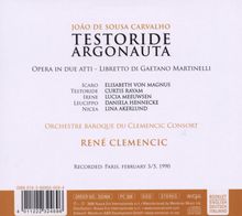 Joao de Sousa Carvalho (1745-1798): Testoride Argonauta, 2 CDs