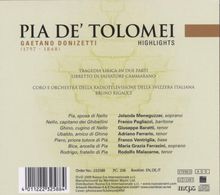 Gaetano Donizetti (1797-1848): Pia de'Tolomei (Ausz.), CD