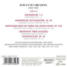 Johannes Brahms (1833-1897): Symphonien Nr.1-4, 4 CDs