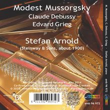 Modest Mussorgsky, Claude Debussy, Edvard Grieg, Stefan Arnold (Steinway & Sons, about 1900). Ansicht eines Flügels.