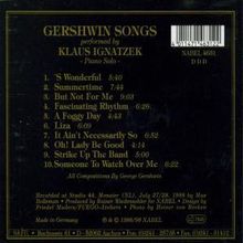 Klaus Ignatzek (geb. 1954): Gershwin Songs, CD