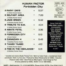 Human Factor: Forbidden City, CD