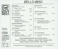 Philharmonische Cellisten Köln - CelloDisc, CD