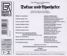 Karl Ditters von Dittersdorf (1739-1799): Doktor und Apotheker, 2 CDs