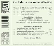 Carl Maria von Weber (1786-1826): Klarinettenquintett op.34, CD