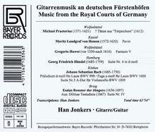 Han Jonkers - Gitarrenmusik an deutschen Fürstenhöfen, CD