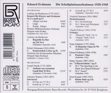 Eduard Erdmann - Aufnahmen 1928-1945, 2 CDs