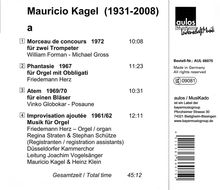 Mauricio Kagel (1931-2008): Improvisation ajoutee für Orgel &amp; Chor, CD