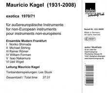 Mauricio Kagel (1931-2008): Exotica für außereuropäische Instrumente, CD