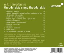 Mikis Theodorakis: Theodorakis Sings Theodorakis, CD