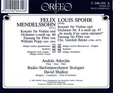 A.Adorjan spielt Violinkonzerte auf der Flöte, CD