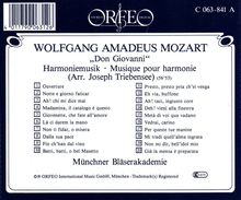 Josef Triebensee (1772-1842): Harmoniemusik nach Mozarts Don Giovanni, CD