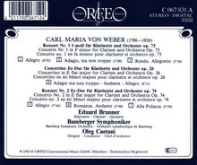 Carl Maria von Weber (1786-1826): Klarinettenkonzerte Nr.1 &amp; 2, CD